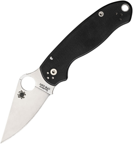 SPYDERCO PARA 3 - BLACK TEXTURED G10 HANDLE - CPM S45VN STAINLESS - PLAIN EDGE - SC223GP Spyderco Urban Cutlery & Lifestyle Shoppe