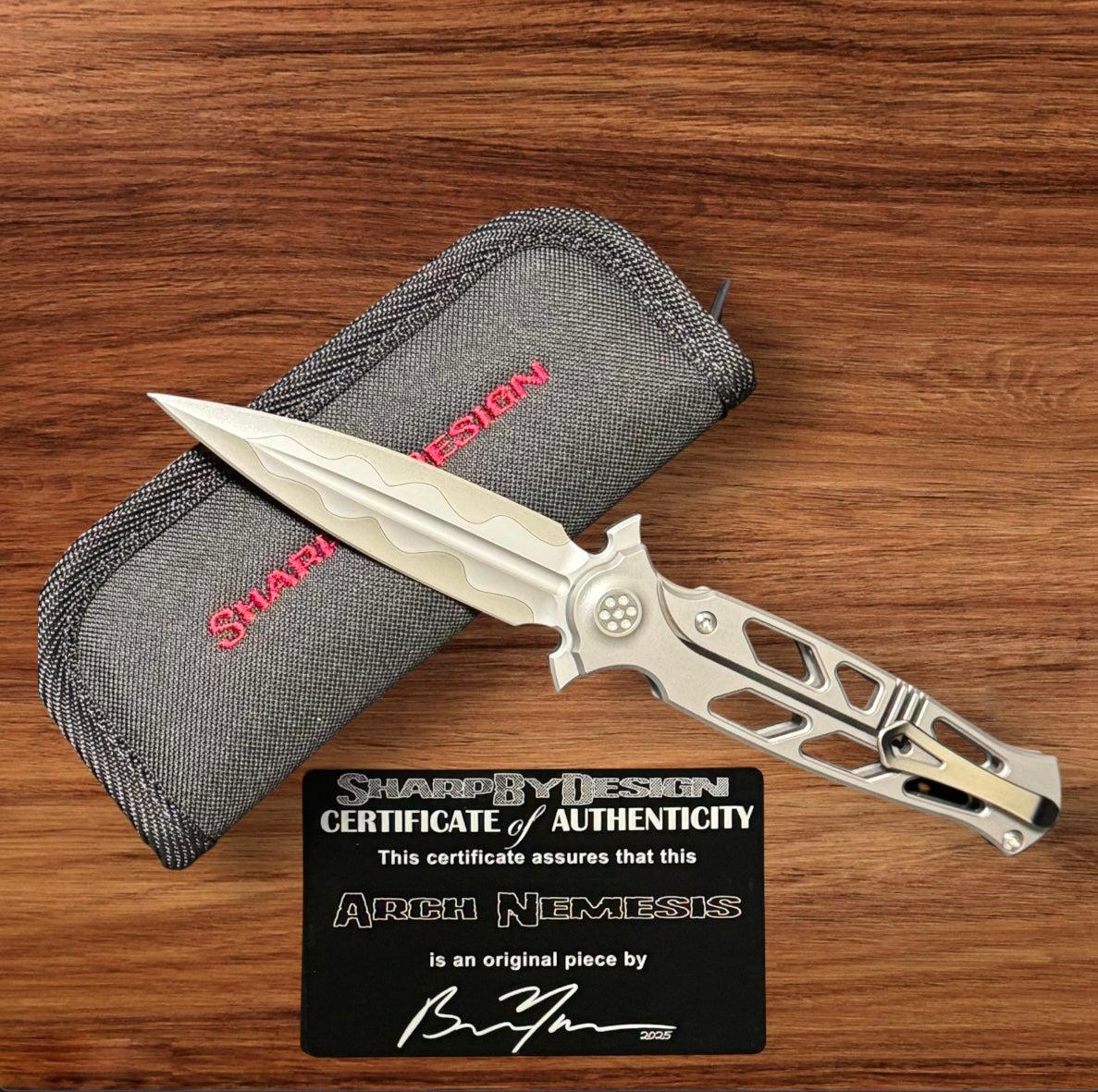 Sharp by Design-Sharp by Design Arch Nemesis – Aspirated - Inlaid Blade-2-Urban Cutlery