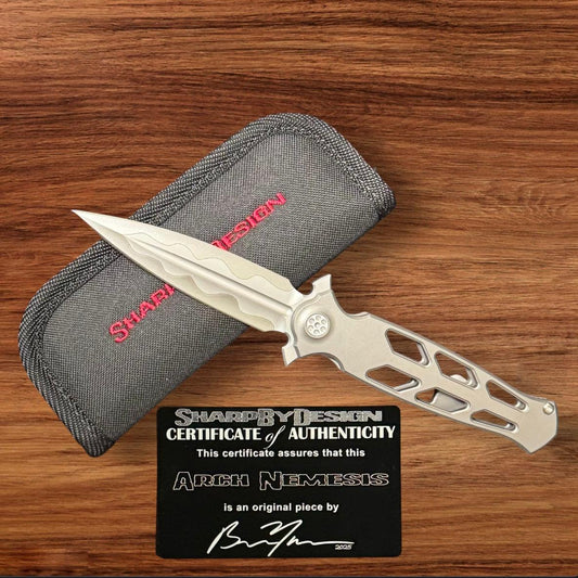 Sharp by Design-Sharp by Design Arch Nemesis – Aspirated - Inlaid Blade-Urban Cutlery