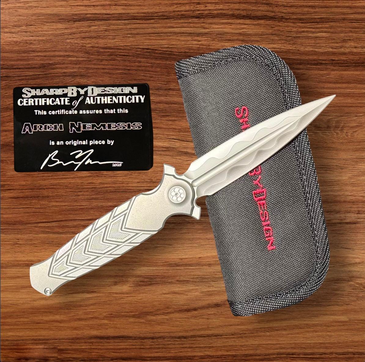 Sharp by Design-Sharp by Design Arch Nemesis – "Tread" with Highlights - 2-Tone Blade-Urban Cutlery