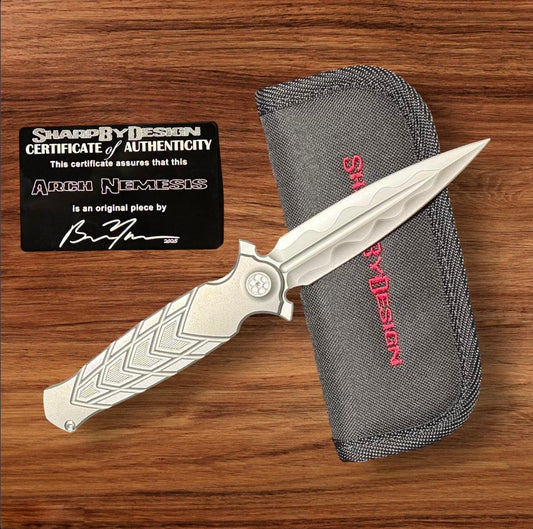 Sharp by Design-Sharp by Design Arch Nemesis – "Tread" with Highlights - 2-Tone Blade-Urban Cutlery