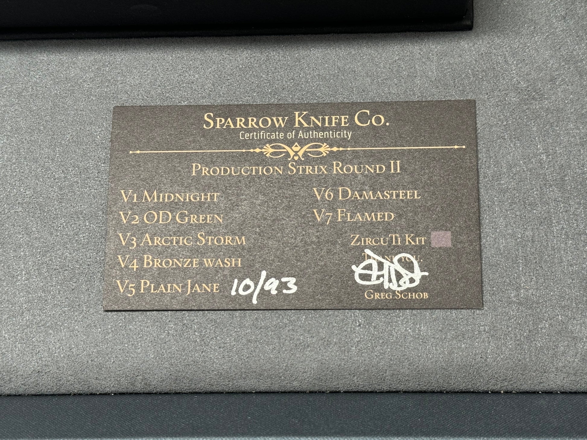 Sparrow Knife Co.-Sparrow Knife Co. Strix V5 Plain Jane #10 of 93 - Brand New-7-Urban Cutlery