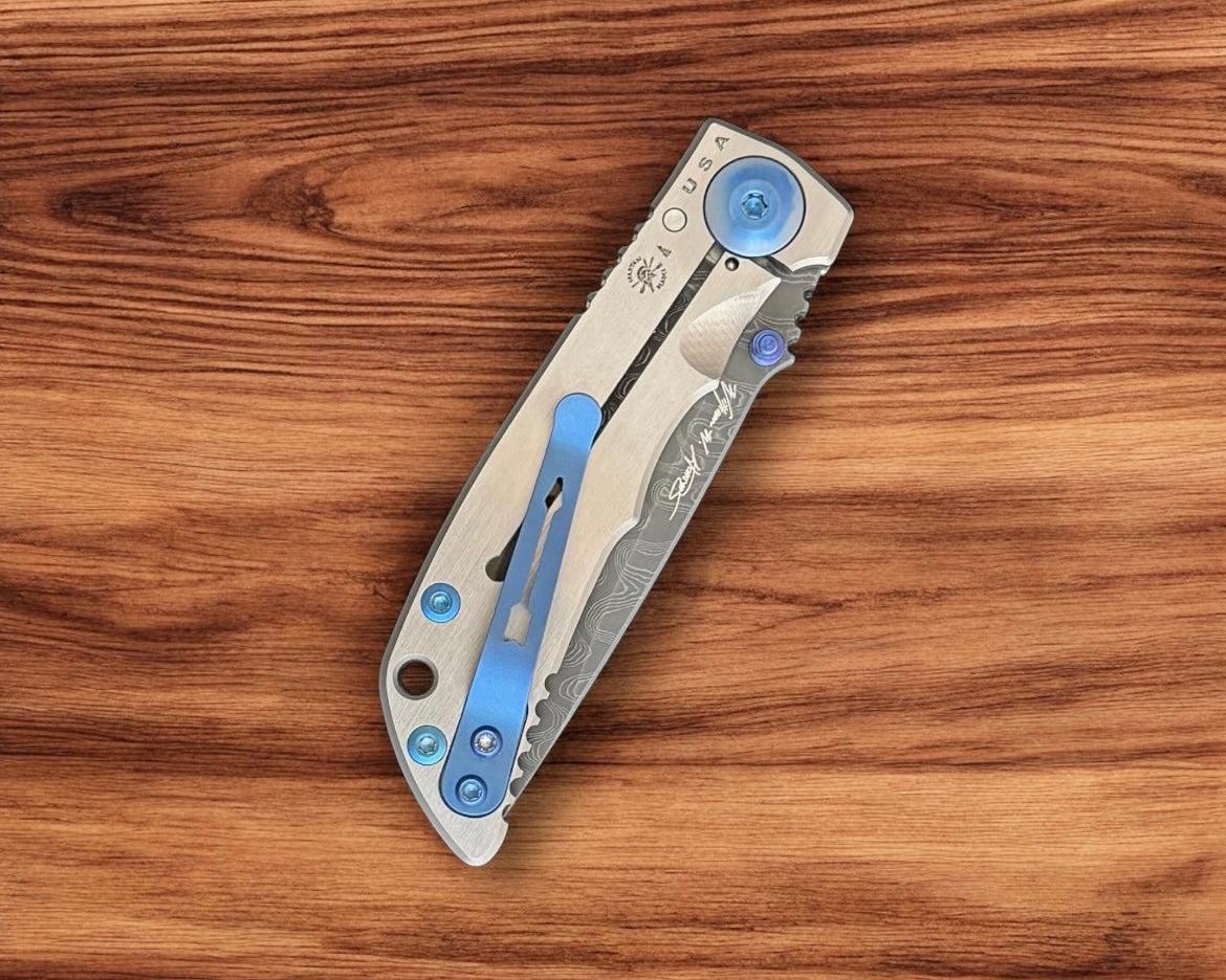 Spartan Blades-Spartan Blades Small Harsey - Blue Dog Paw - Damascus Blade-Urban Cutlery
