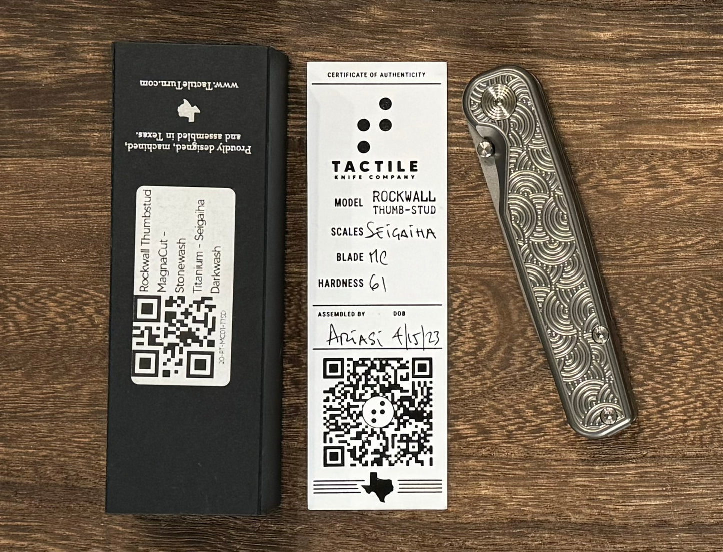 TACTILE KNIFE CO. ROCKWALL THUMBSTUD - DARKWASH SEIGAIHA URBAN EDC EXCLUSIVE Tactile Knife Company Urban Cutlery & Lifestyle Shoppe