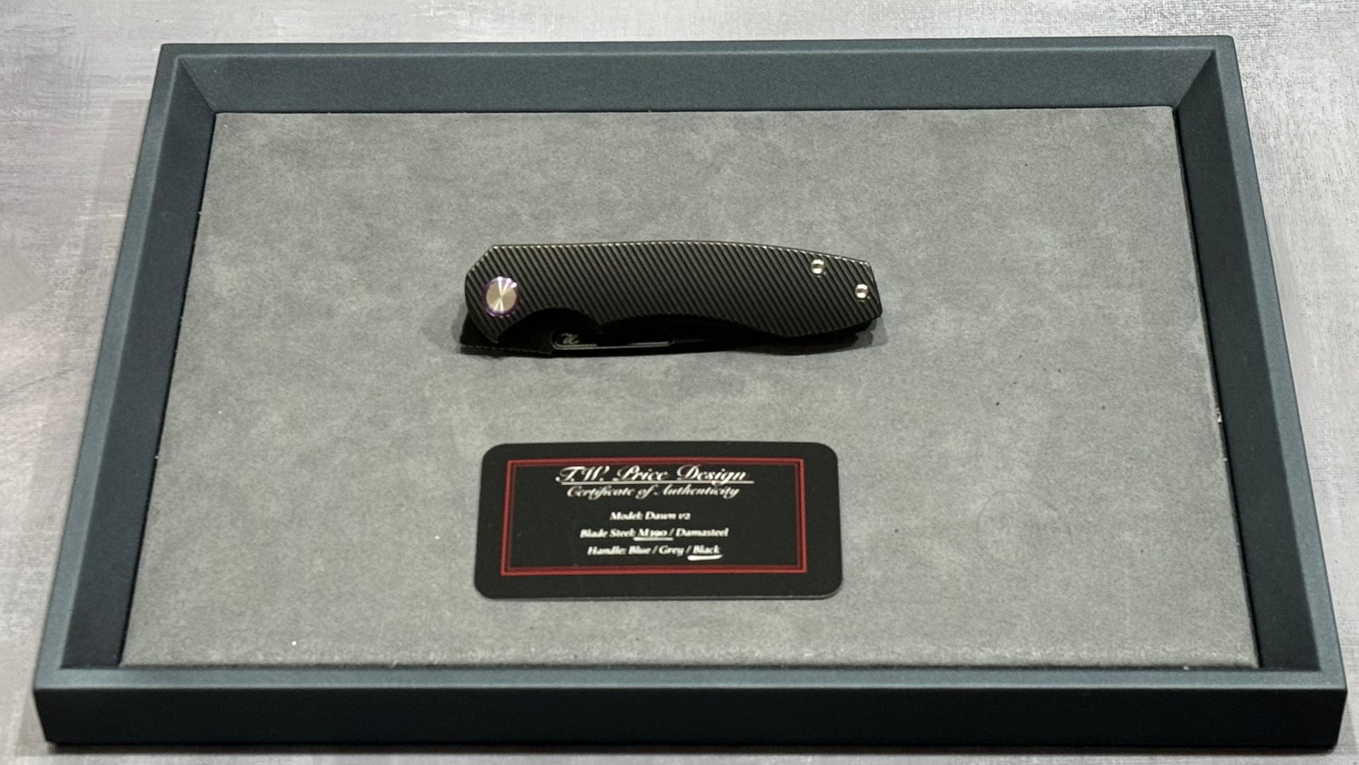 TW PRICE DAWN V2 BLACKWASH M390 BLADE/BLACKWASH TITANIUM HANDLE - Brand New T.W. Price Design Urban Cutlery & Lifestyle Shoppe