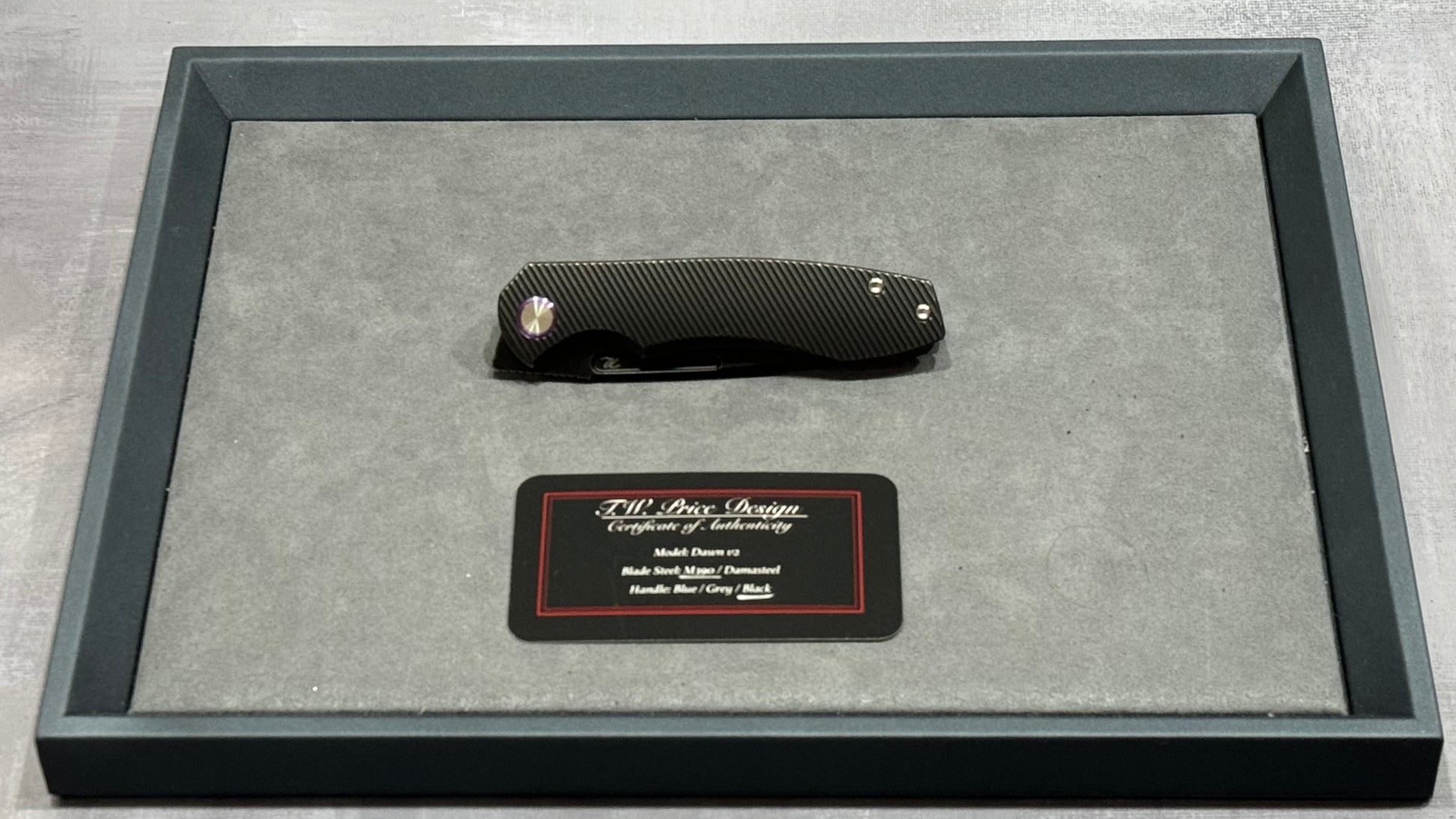 T.W. Price Design-TW PRICE DAWN V2 BLACKWASH M390 BLADE/BLACKWASH TITANIUM HANDLE - Brand New-3-Urban Cutlery
