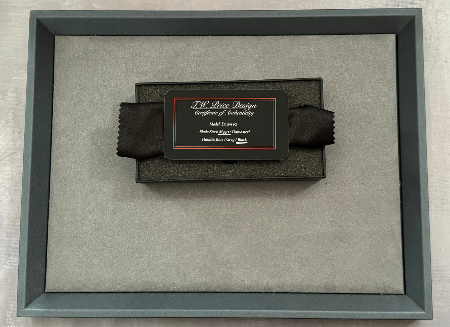 T.W. Price Design-TW PRICE DAWN V2 BLACKWASH M390 BLADE/BLACKWASH TITANIUM HANDLE - Brand New-5-Urban Cutlery