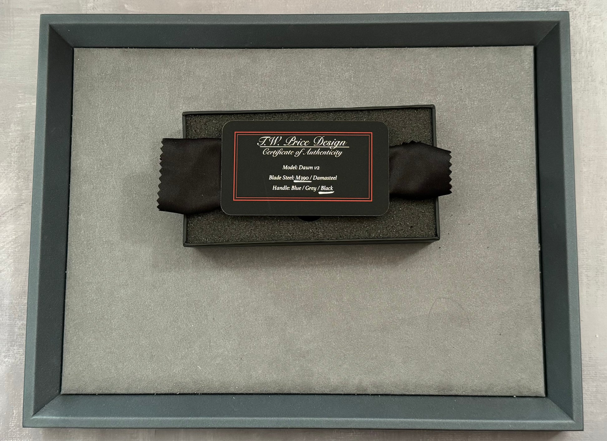 T.W. Price Design-TW PRICE DAWN V2 BLACKWASH M390 BLADE/BLACKWASH TITANIUM HANDLE - Brand New-5-Urban Cutlery