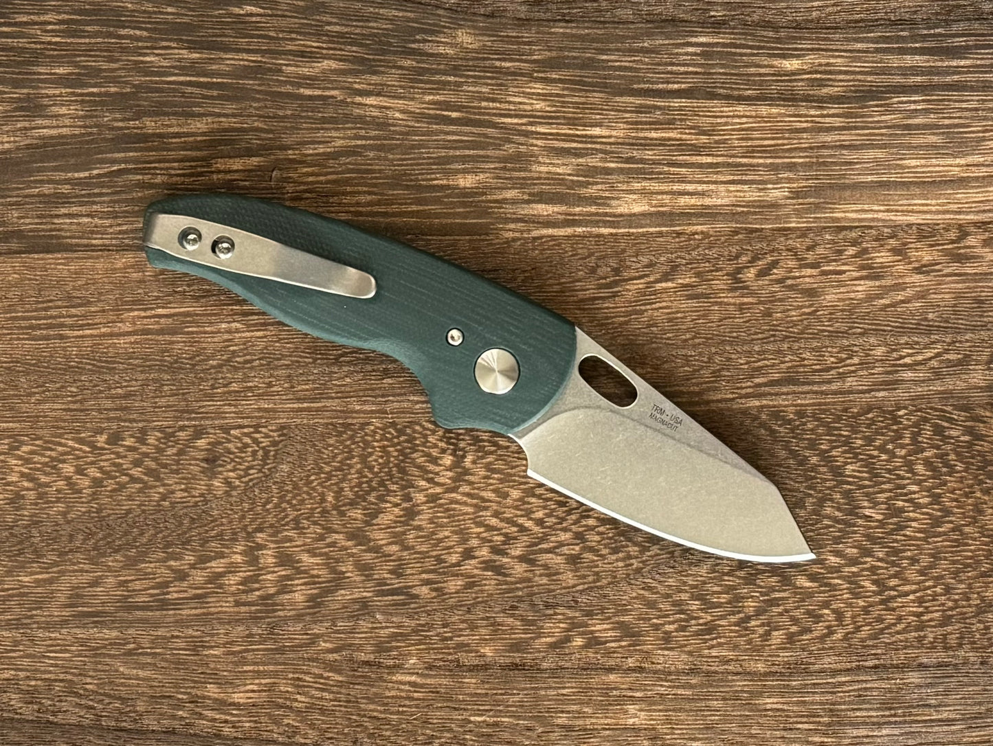 Three Rivers Mfg. (TRM) Holey Nerd - FOREST GREEN G10 3D Contoured Handles - Magnacut Three Rivers Mfg. Urban Cutlery & Lifestyle Shoppe