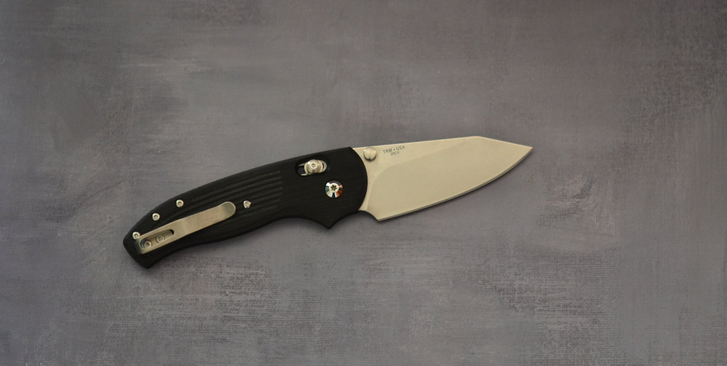 Three Rivers Mfg. (TRM) - Shadow - Black G10 - 20CV - Brand New Three Rivers Mfg. Urban Cutlery & Lifestyle Shoppe