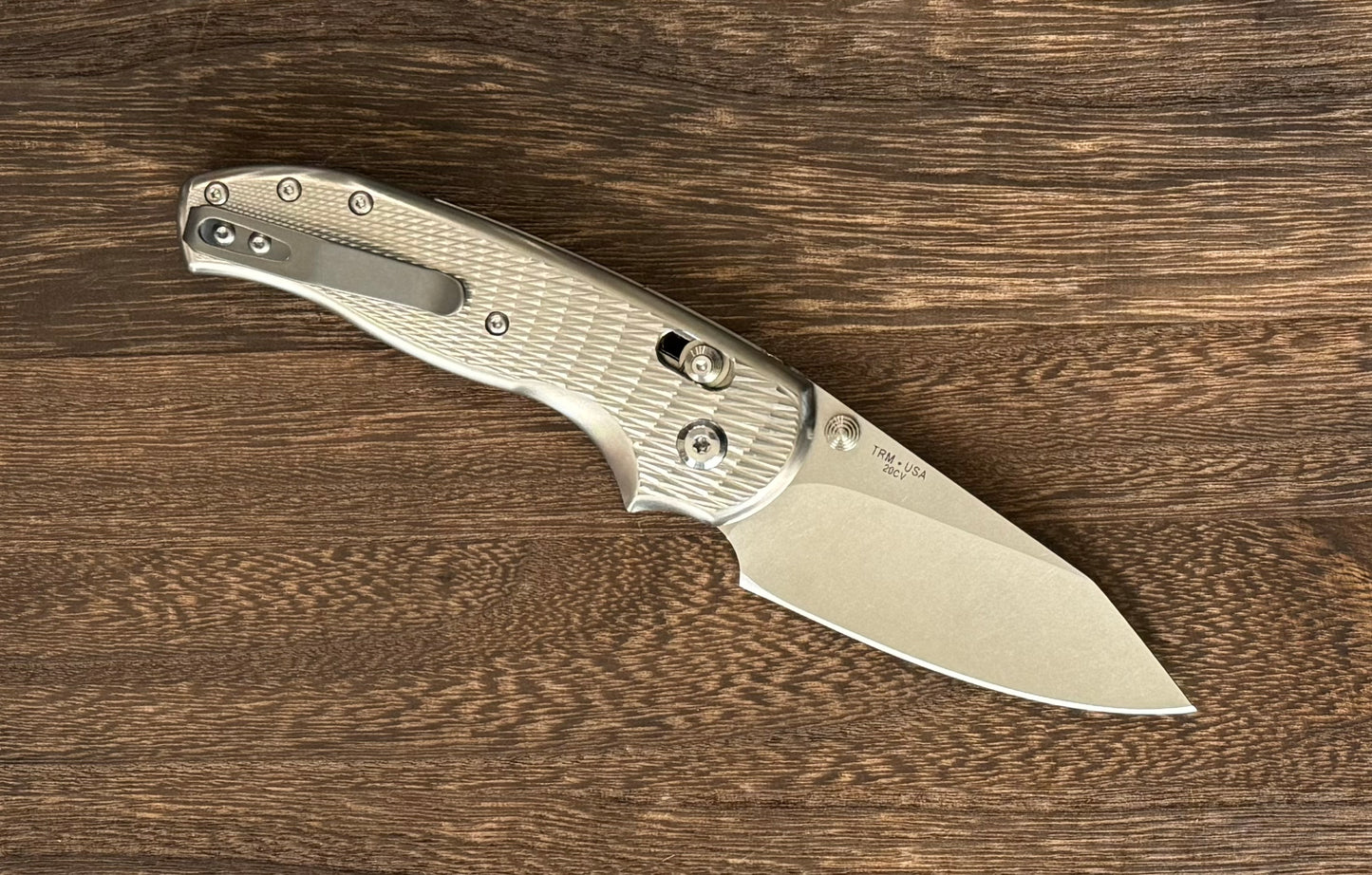 Three Rivers Mfg. (TRM) Titanium Shadow - Mike Irie Custom Hollow-Ground Blade Three Rivers Mfg. Urban Cutlery & Lifestyle Shoppe