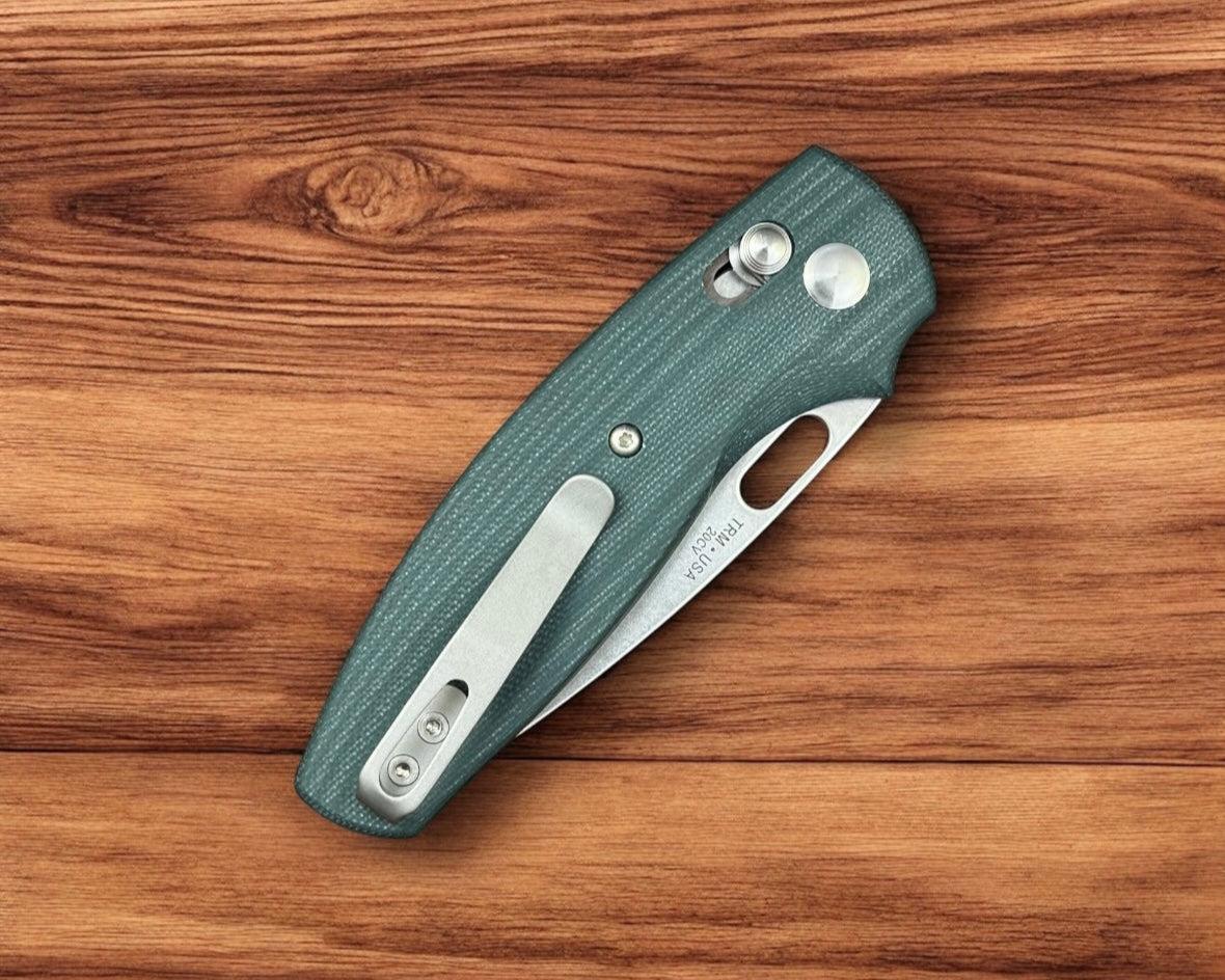 Three Rivers Mfg. (TRM) Bulldog - DEALER EXCLUSIVE - FOREST GREEN G10 3D Handles - 20CV Blade-Three Rivers Mfg.-Urban Cutlery & Lifestyle Shoppe