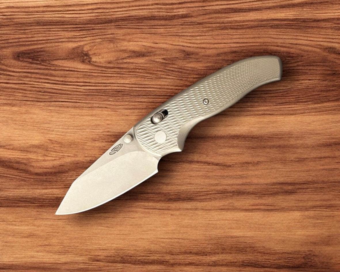 Three Rivers Mfg.-Three Rivers Mfg. (TRM) *2DOT* Titanium Shadow - Mike Irie Custom Hollow-Ground Blade-Urban Cutlery