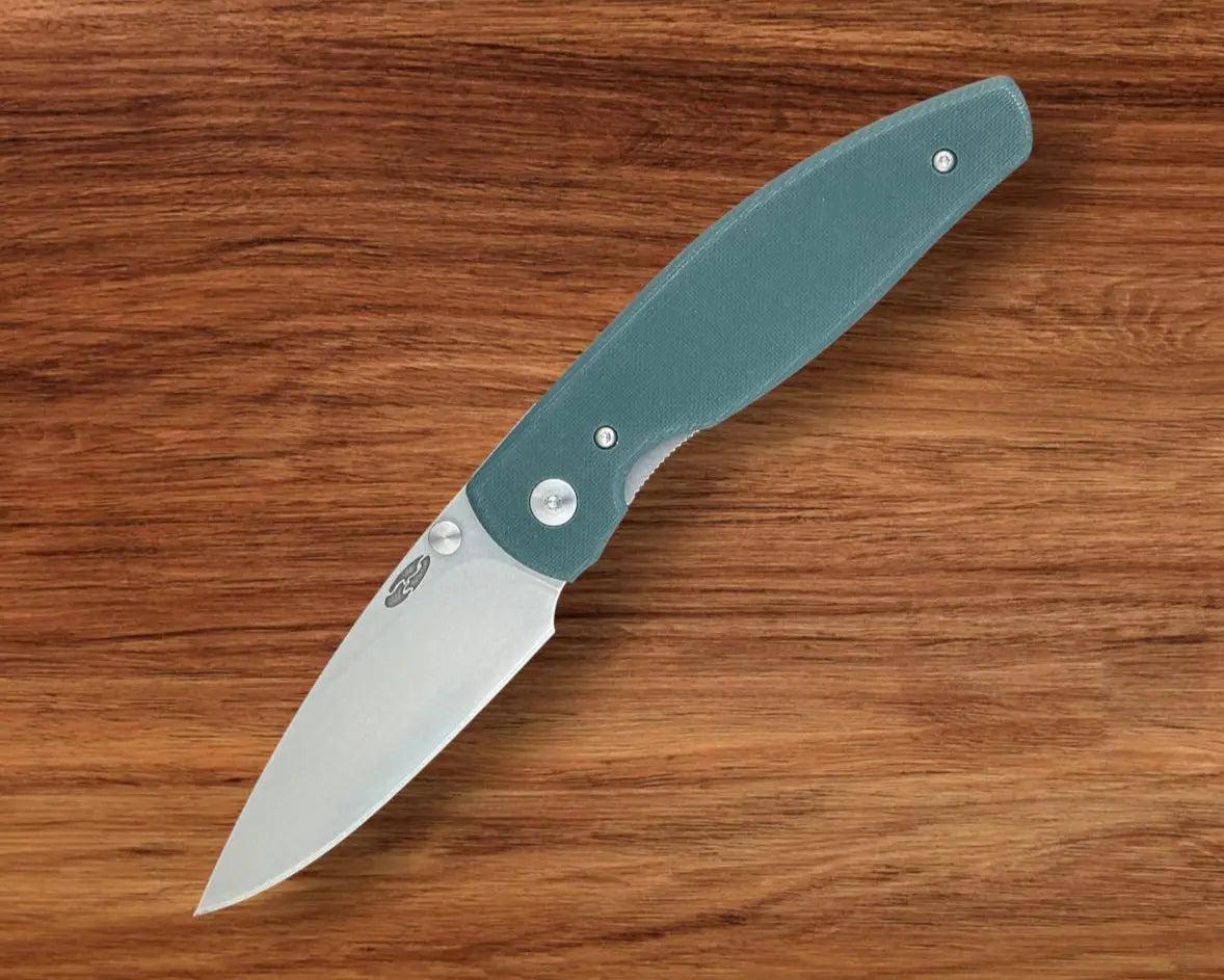 Three Rivers Mfg.-Three Rivers Mfg. (TRM) Atom - FOREST GREEN G10 Handles - 20CV Blade-Urban Cutlery