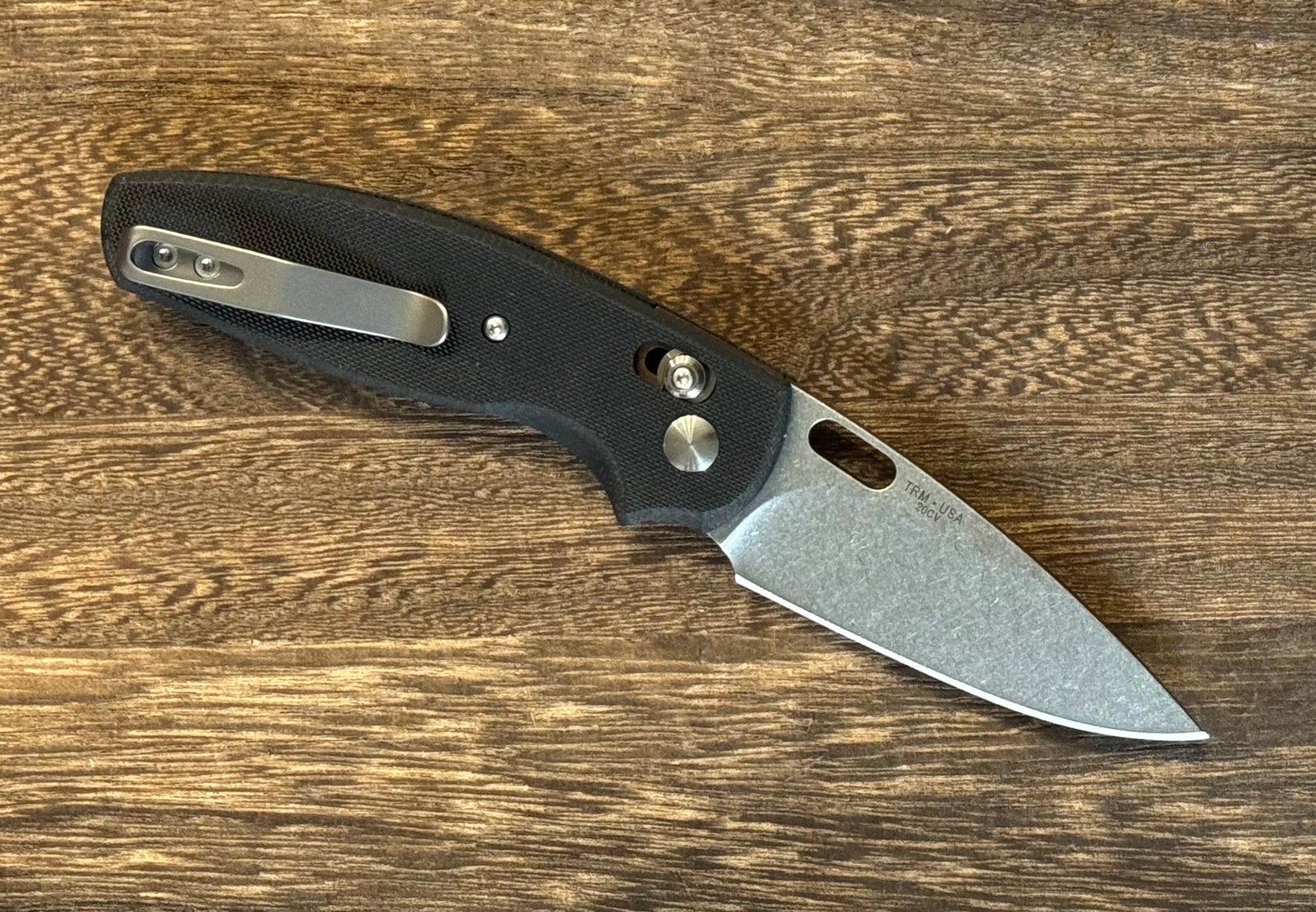 Three Rivers Mfg.-Three Rivers Mfg. (TRM) Bulldog - Black G10 Handles - 20CV Blade-Urban Cutlery