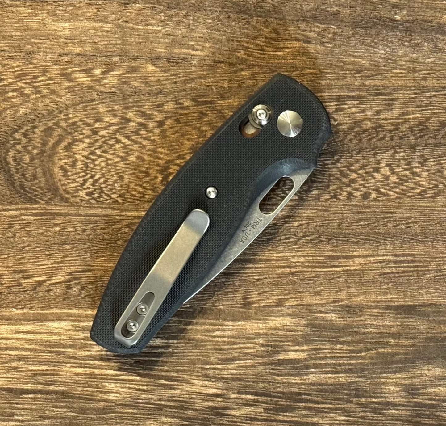 Three Rivers Mfg.-Three Rivers Mfg. (TRM) Bulldog - Black G10 Handles - 20CV Blade-Urban Cutlery