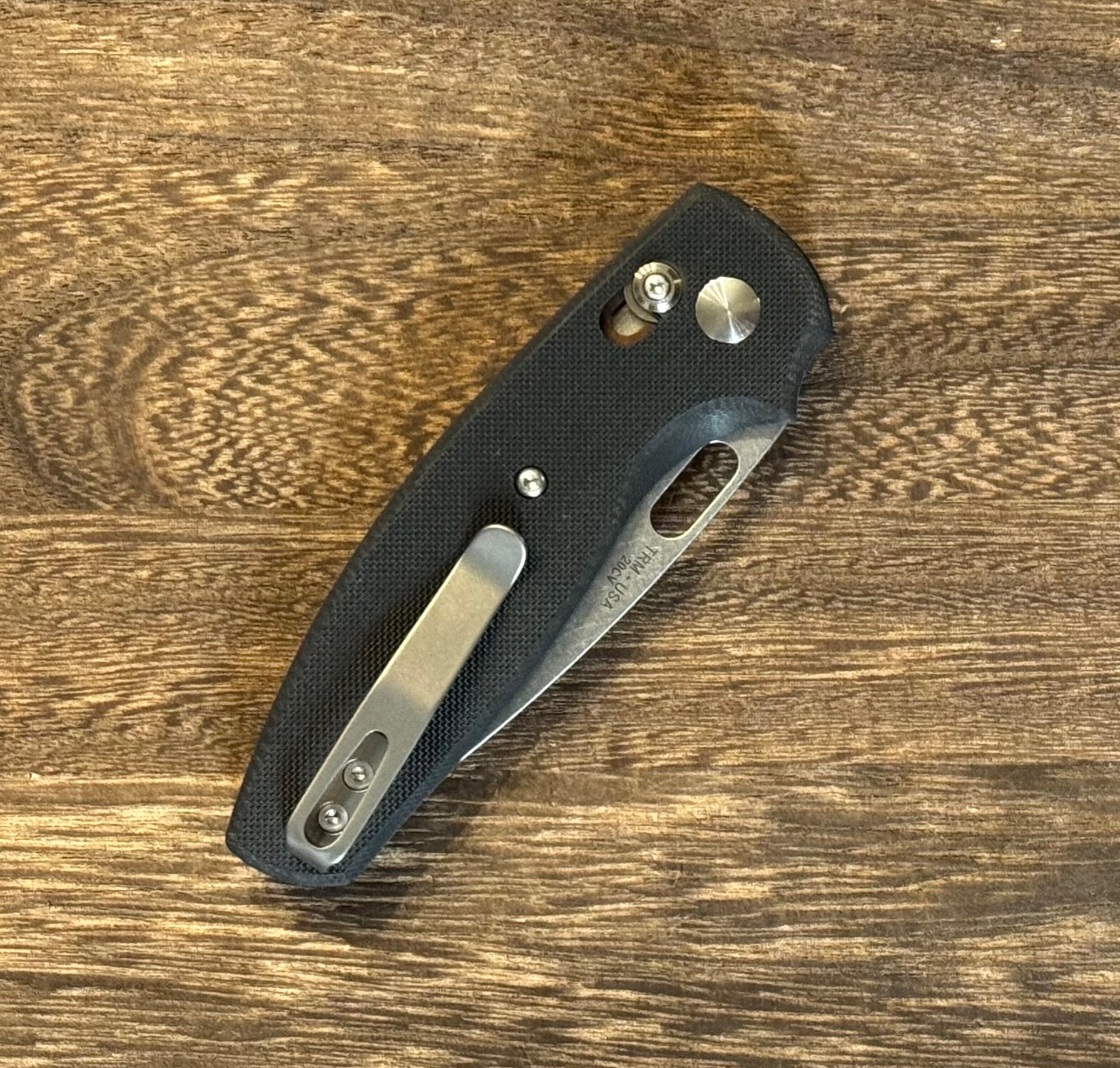 Three Rivers Mfg.-Three Rivers Mfg. (TRM) Bulldog - Black G10 Handles - 20CV Blade-Urban Cutlery