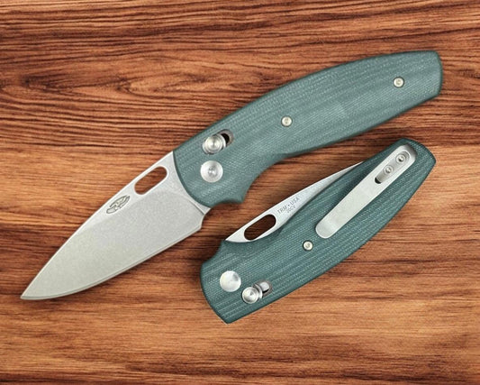Three Rivers Mfg.-Three Rivers Mfg. (TRM) Bulldog - DEALER EXCLUSIVE - FOREST GREEN G10 3D Handles - 20CV Blade-Urban Cutlery