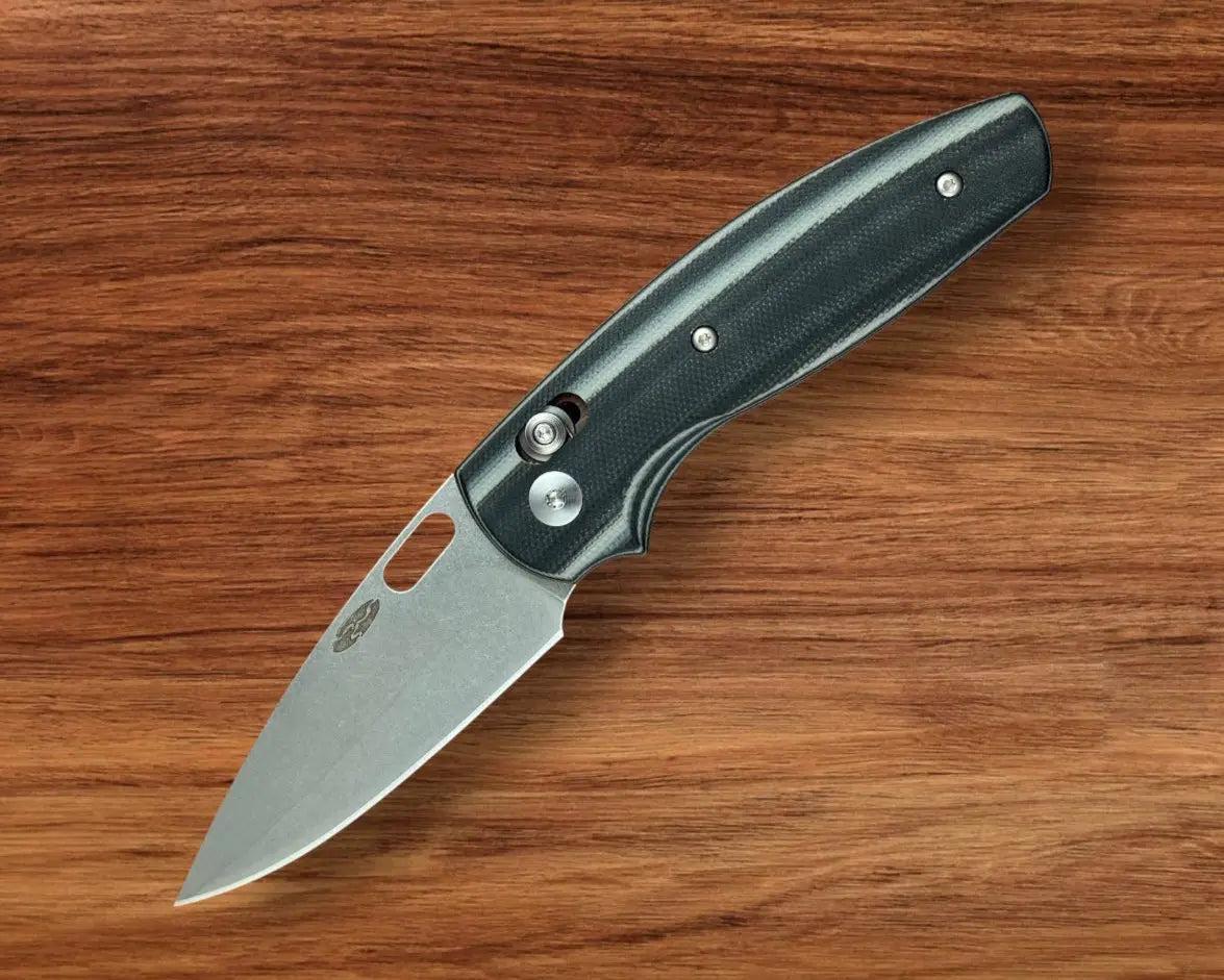 Three Rivers Mfg.-Three Rivers Mfg. (TRM) Bulldog - GHOST G10 3D Contoured SMOOTH Handles - 20CV Blade-2-Urban Cutlery