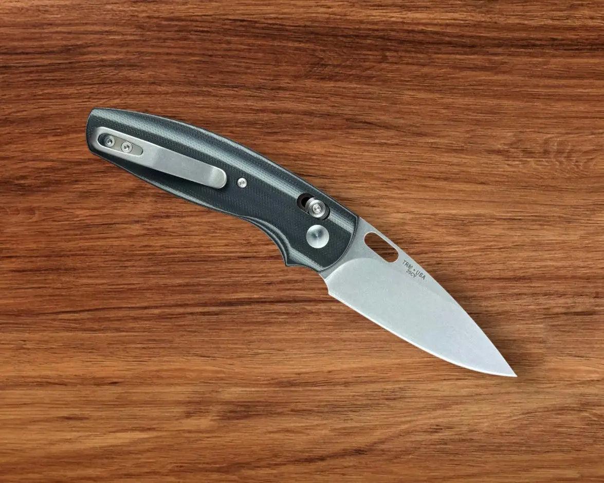 Three Rivers Mfg.-Three Rivers Mfg. (TRM) Bulldog - GHOST G10 3D Contoured SMOOTH Handles - 20CV Blade-3-Urban Cutlery