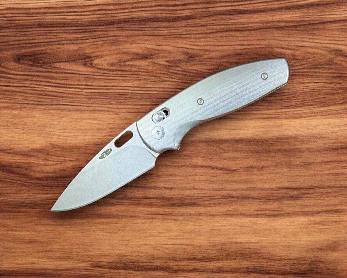 Three Rivers Mfg.-Three Rivers Mfg. (TRM) Bulldog - TITANIUM 3D Contoured SMOOTH Handles - Magnacut Blade-Urban Cutlery