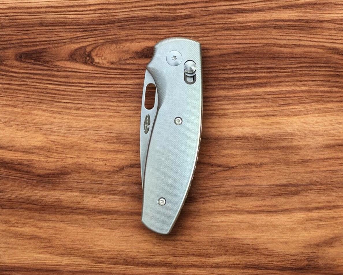 Three Rivers Mfg.-Three Rivers Mfg. (TRM) Bulldog - TITANIUM 3D Contoured SMOOTH Handles - Magnacut Blade-Urban Cutlery