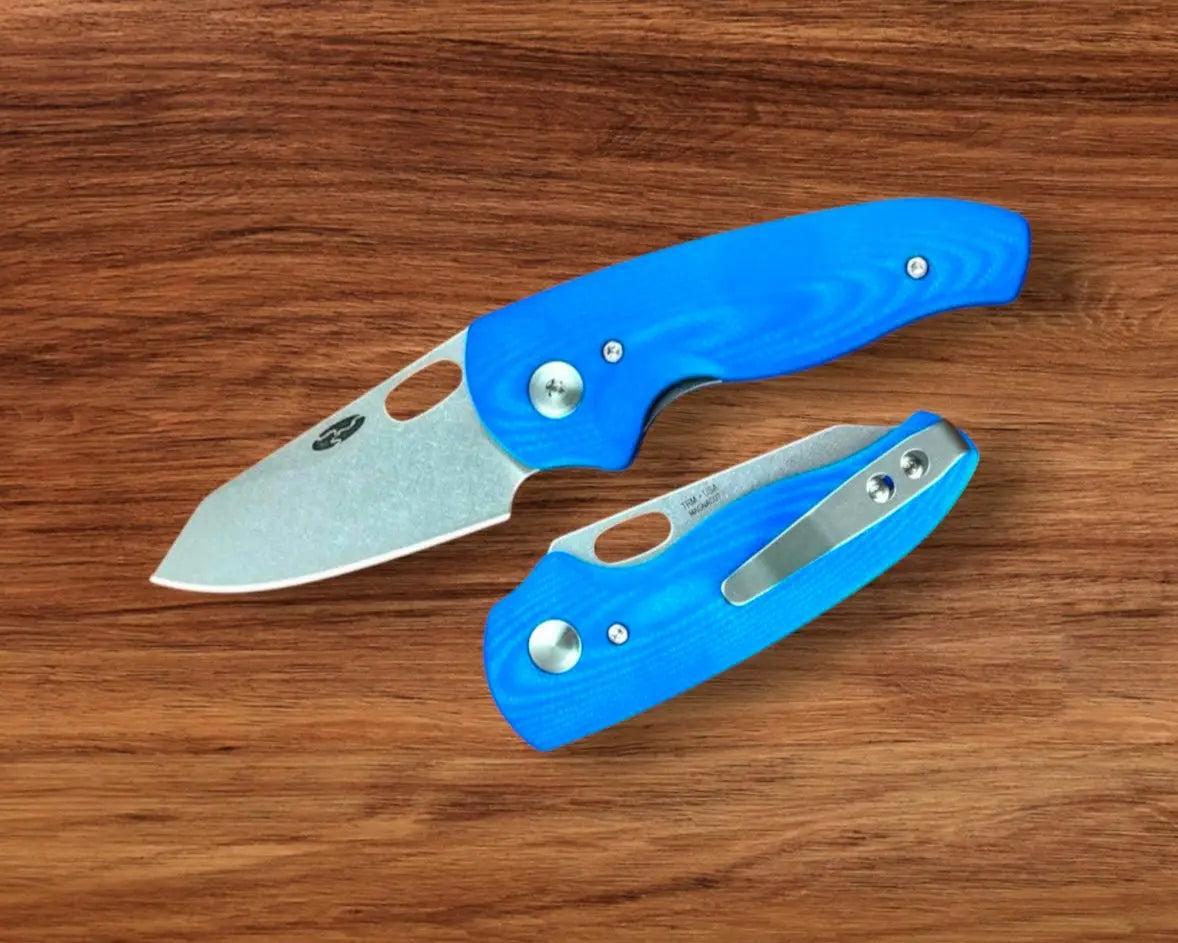 Three Rivers Mfg.-Three Rivers Mfg. (TRM) Holey Nerd - ROYAL BLUE G10 3D Contoured Handles - MagnaCut-5-Urban Cutlery