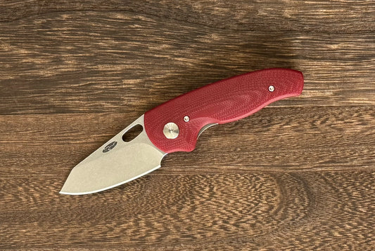 Three Rivers Mfg.-Three Rivers Mfg. (TRM) Holey Nerd - RUBY RED G10 3D Contoured Handles - Magnacut-Urban Cutlery