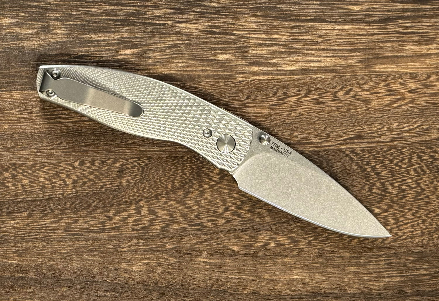 Three Rivers Mfg.-Three Rivers Mfg. (TRM) Neutron 2 - 3D Contoured Titanium Scales LIZARD SKIN - Magnacut Blade-2-Urban Cutlery