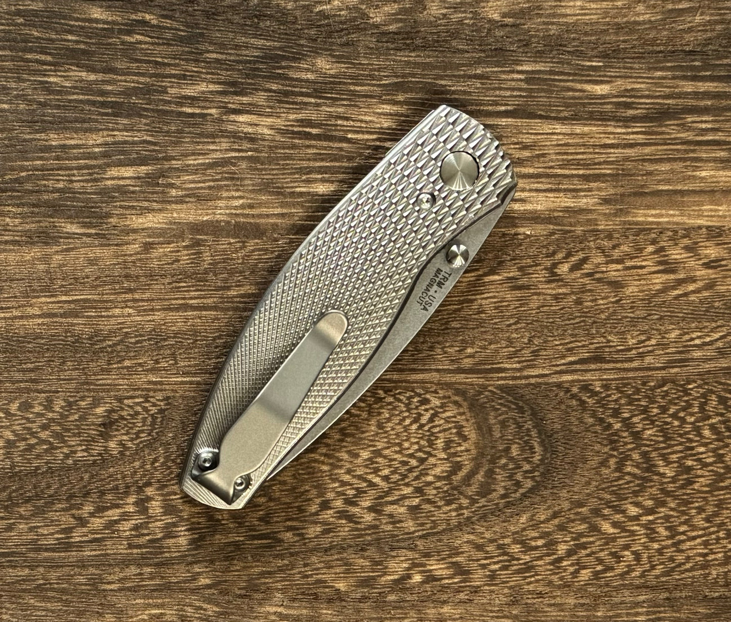 Three Rivers Mfg.-Three Rivers Mfg. (TRM) Neutron 2 - 3D Contoured Titanium Scales LIZARD SKIN - Magnacut Blade-4-Urban Cutlery
