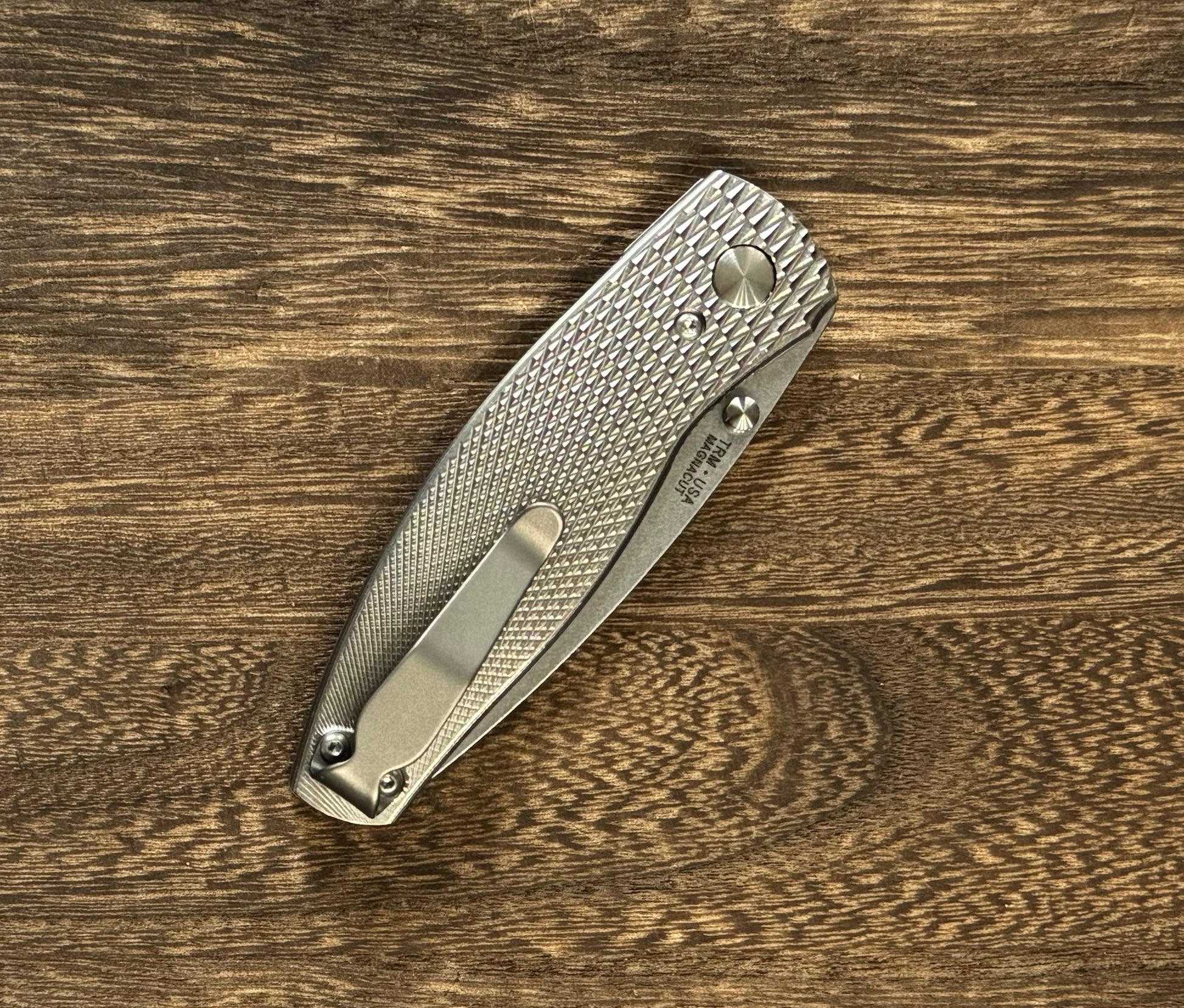 Three Rivers Mfg.-Three Rivers Mfg. (TRM) Neutron 2 - 3D Contoured Titanium Scales LIZARD SKIN - Magnacut Blade-4-Urban Cutlery