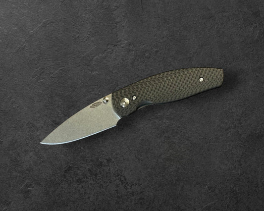 Three Rivers Mfg.-Three Rivers Mfg. (TRM) Neutron 2 - CARBON FIBER 3D Contoured SMOOTH - 20CV Blade-Urban Cutlery
