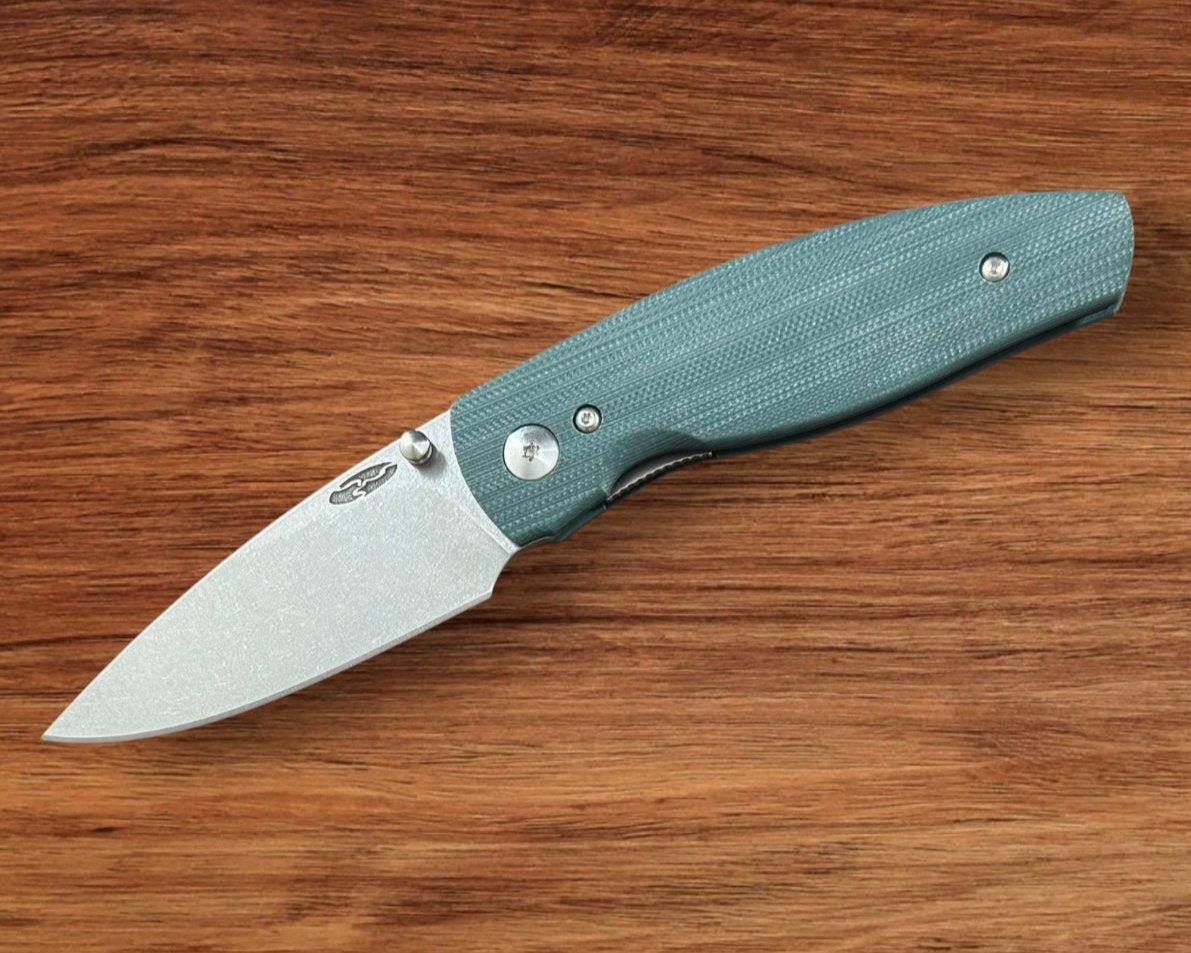 Three Rivers Mfg.-Three Rivers Mfg. (TRM) Neutron 2 - FOREST GREEN G10 3D Handles - Magnacut Blade-1-Urban Cutlery