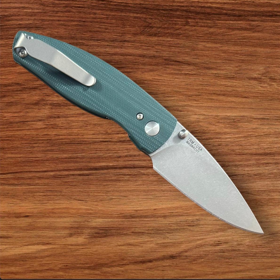Three Rivers Mfg.-Three Rivers Mfg. (TRM) Neutron 2 - FOREST GREEN G10 3D Handles - Magnacut Blade-2-Urban Cutlery
