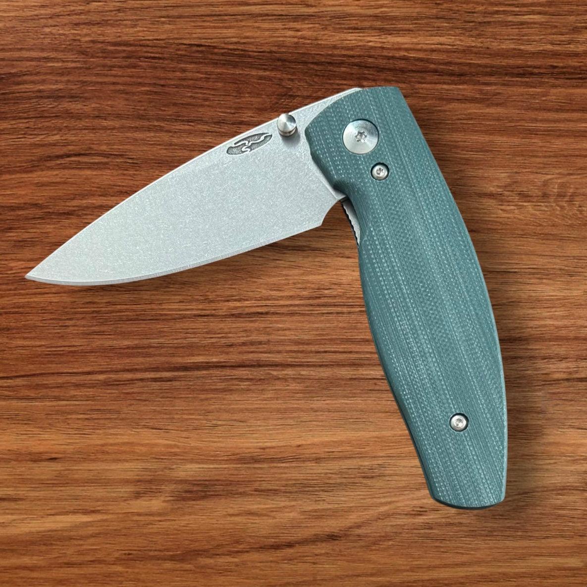 Three Rivers Mfg.-Three Rivers Mfg. (TRM) Neutron 2 - FOREST GREEN G10 3D Handles - Magnacut Blade-3-Urban Cutlery