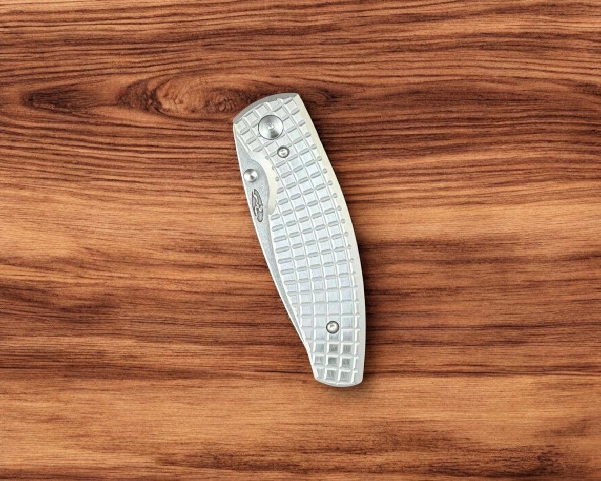 Three Rivers Mfg.-Three Rivers Mfg. (TRM) Neutron 2 - FRAG Titanium Scales - 20CV Blade-4-Urban Cutlery