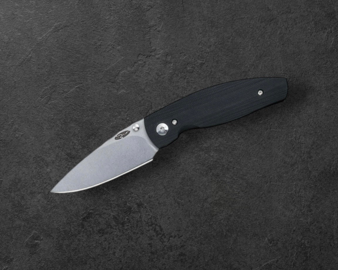 Three Rivers Mfg.-Three Rivers Mfg. (TRM) Neutron 2 - JET BLACK G10 3D Contoured Handles - 20CV Blade-2-Urban Cutlery