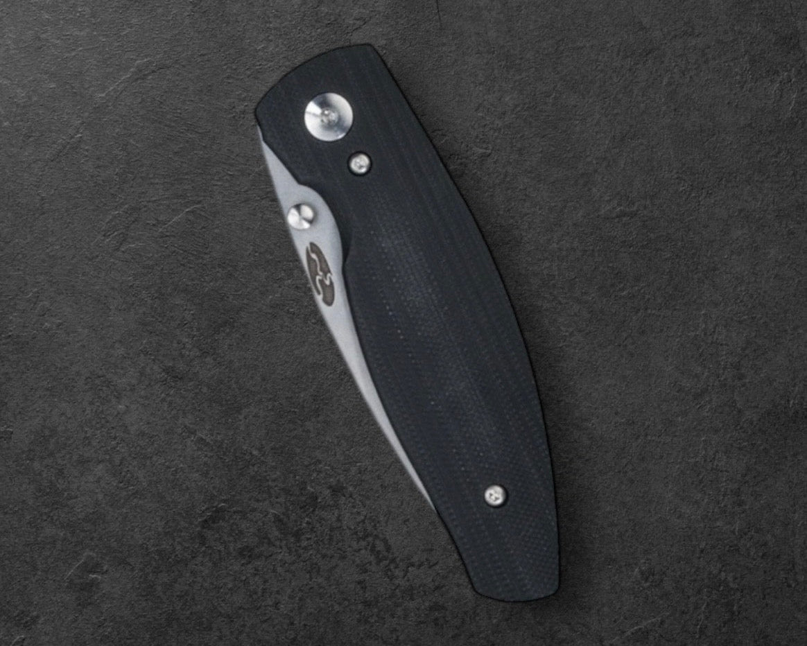 Three Rivers Mfg.-Three Rivers Mfg. (TRM) Neutron 2 - JET BLACK G10 3D Contoured Handles - 20CV Blade-3-Urban Cutlery