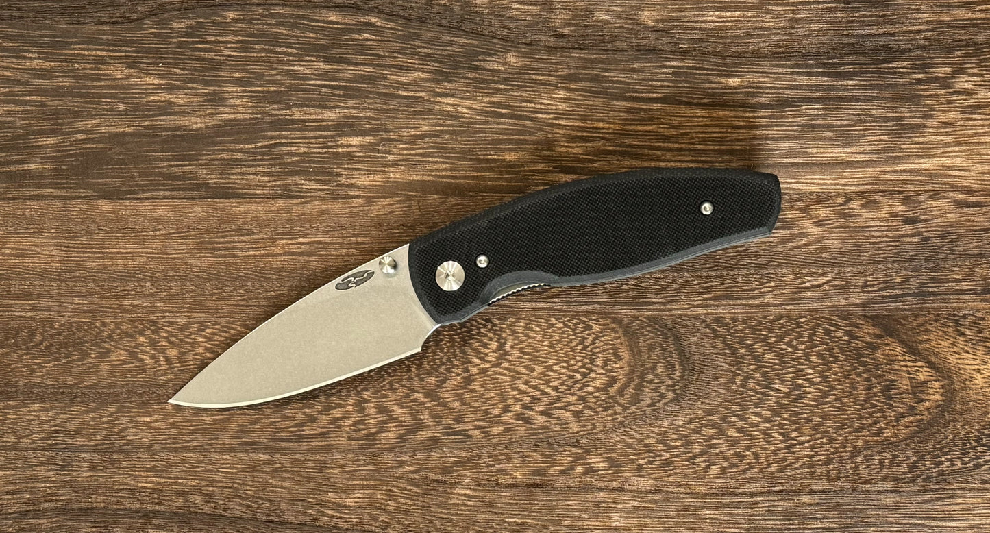 Three Rivers Mfg.-Three Rivers Mfg. (TRM) Neutron 2 - JET BLACK G10 Flat Handles - Magnacut Blade-1-Urban Cutlery