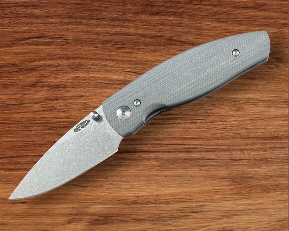Three Rivers Mfg.-Three Rivers Mfg. (TRM) Neutron 2 - SLATE GRAY G10 Smooth Handles - Magnacut Blade-1-Urban Cutlery