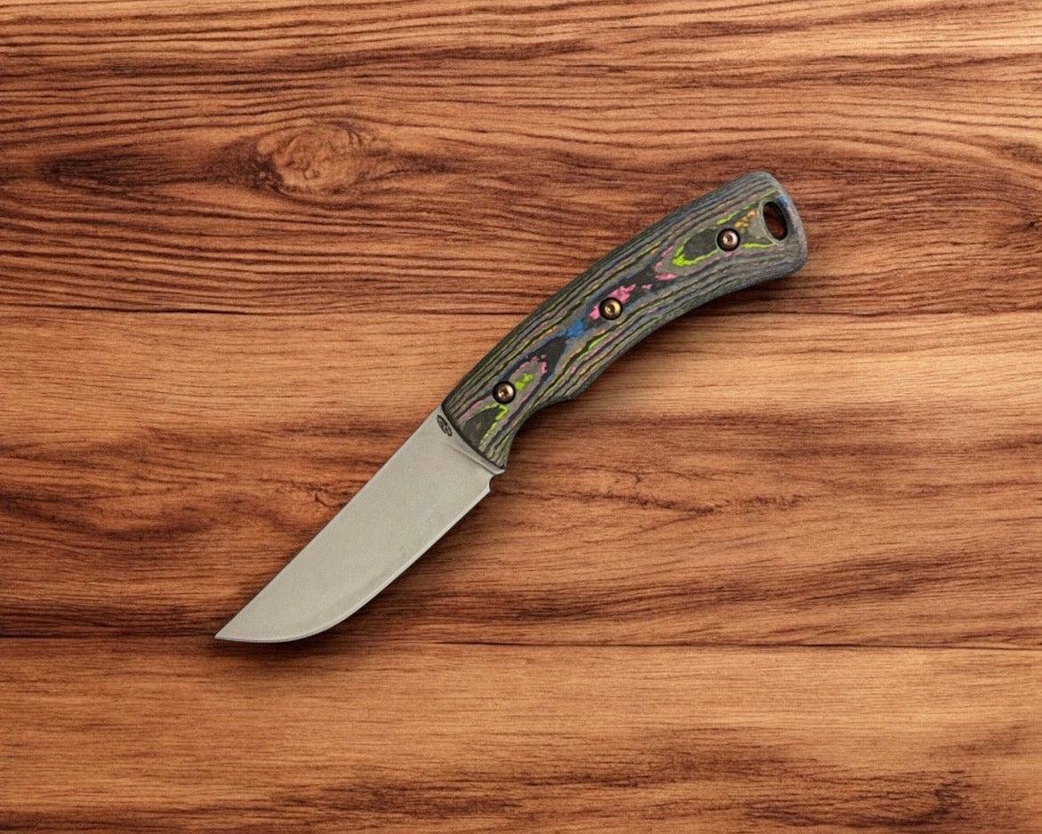 Three Rivers Mfg.-Three Rivers Mfg. (TRM) TAGALONG - CAMOCARBON 80's 3D CONTOURED SMOOTH Handles - Magnacut Blade-2-Urban Cutlery