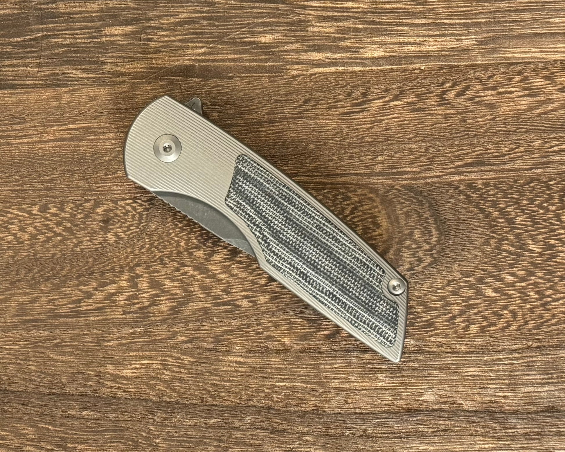 Urban EDC Delta - Titanium and Elmax - Black Micarta and Acid Etched Blade - Brand New Urban EDC Urban Cutlery & Lifestyle Shoppe