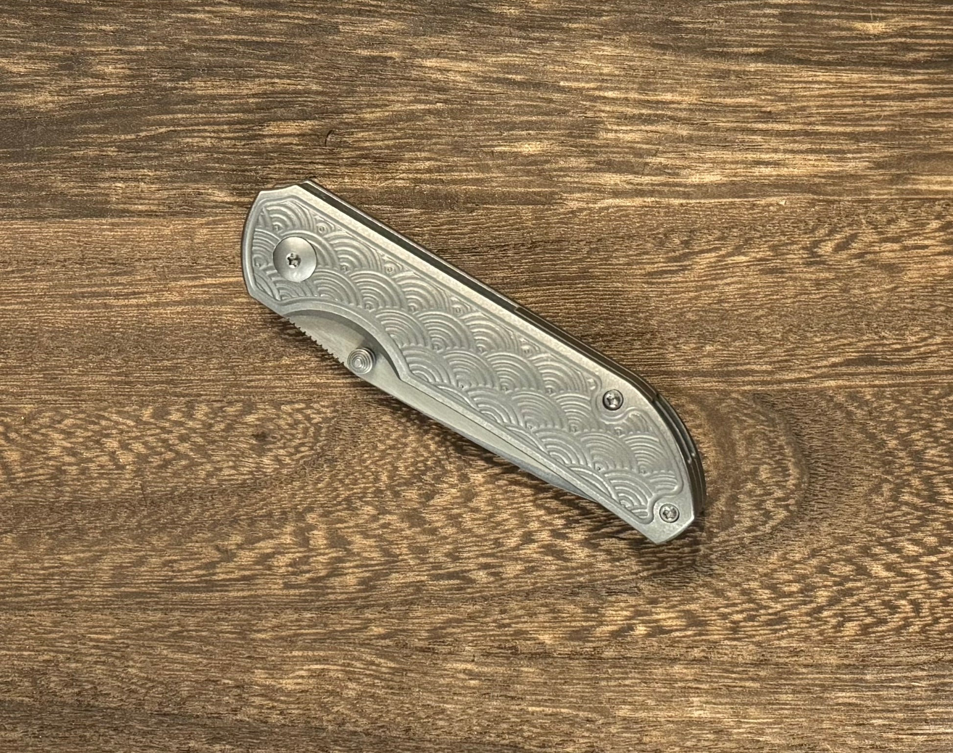 Urban EDC Micro Shrike - Titanium Seigaiha - Pre-Owned Urban EDC Urban Cutlery & Lifestyle Shoppe