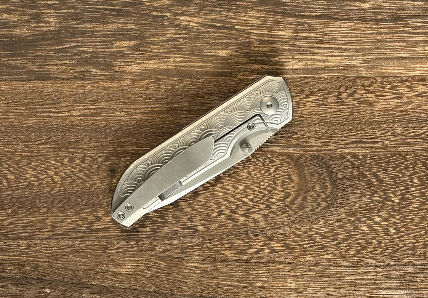 Urban EDC Micro Shrike - Titanium Seigaiha - Pre-Owned Urban EDC Urban Cutlery & Lifestyle Shoppe