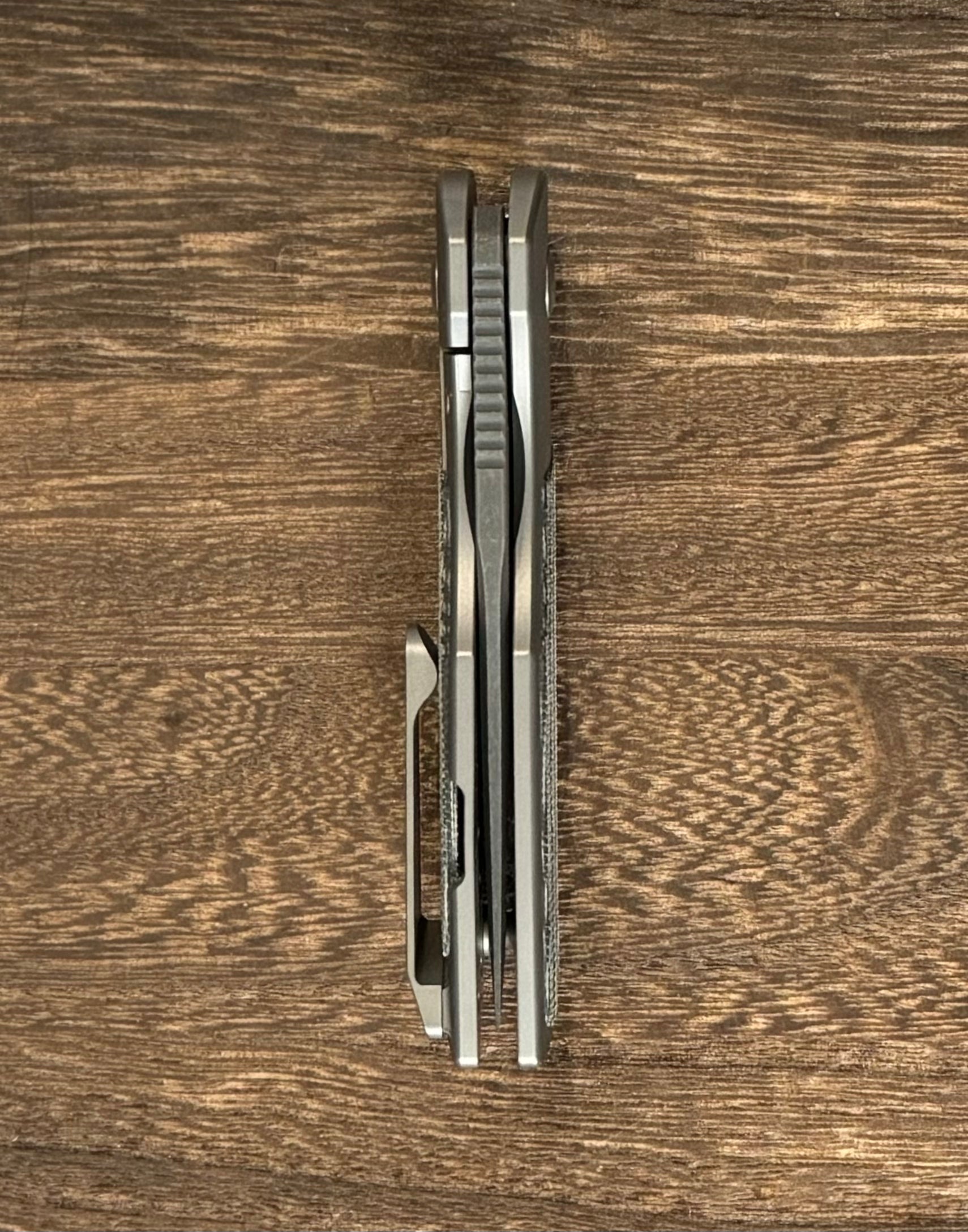 Urban EDC-Urban EDC Delta - Titanium and Elmax - Black Micarta and Acid Etched Blade - Brand New-5-Urban Cutlery