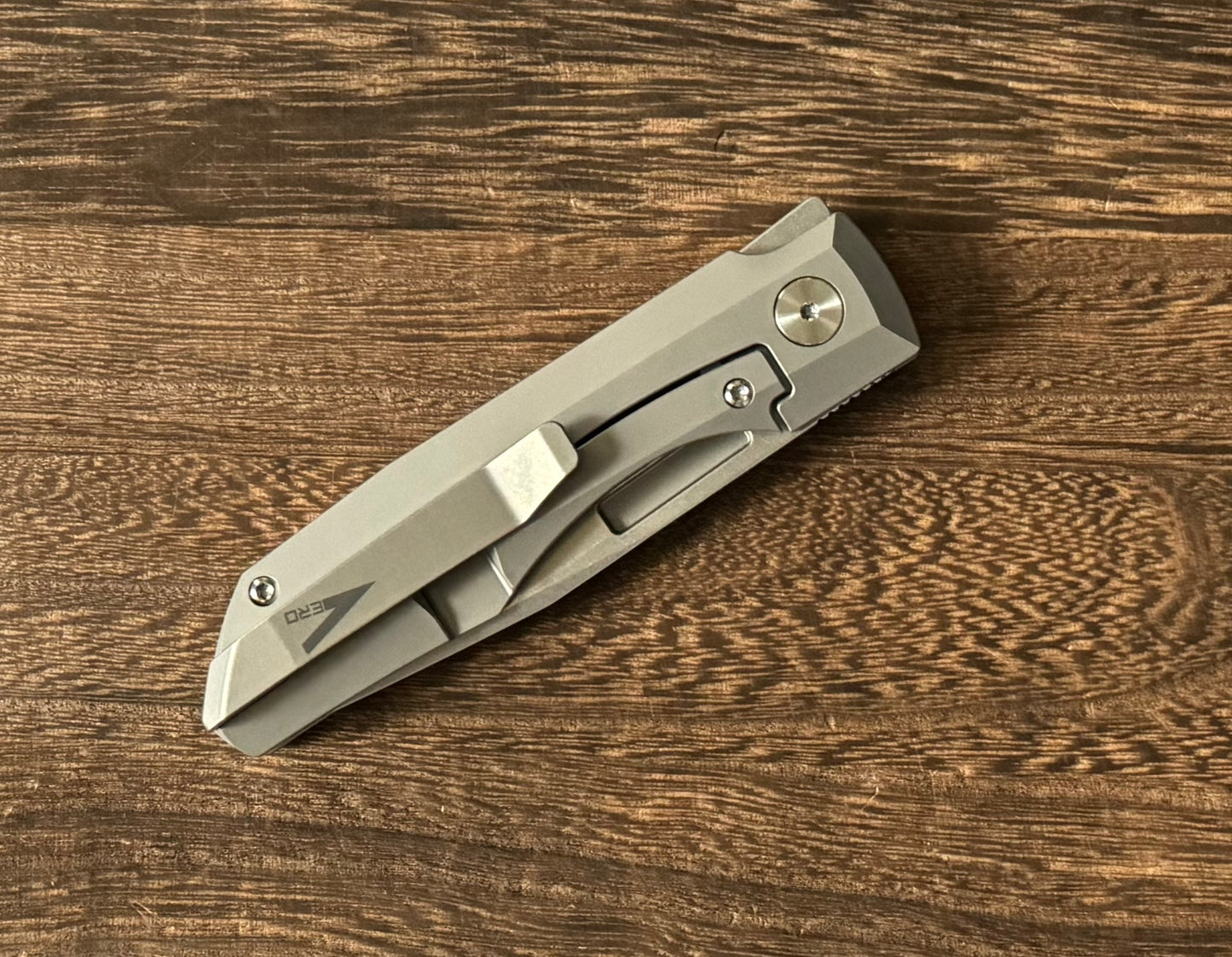 Urban EDC; Vero Engineering-Vero Engineering Impulse Mini Seigaiha - Stonewashed M390 - Brand New-4-Urban Cutlery
