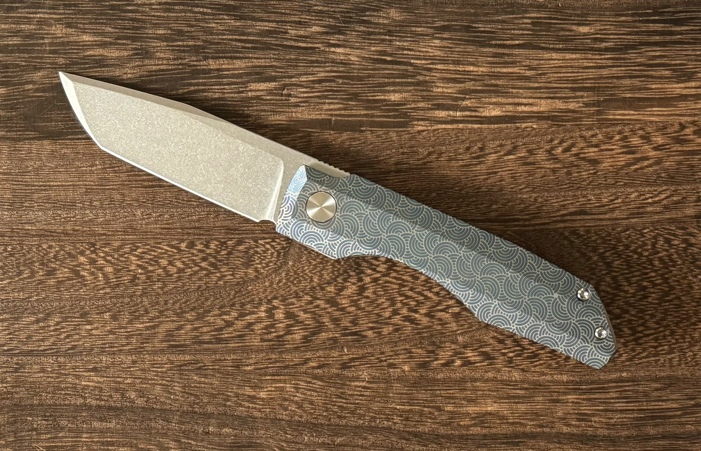 Urban EDC; Vero Engineering-Vero Engineering Impulse Mini Seigaiha - Stonewashed M390 - Brand New-Urban Cutlery