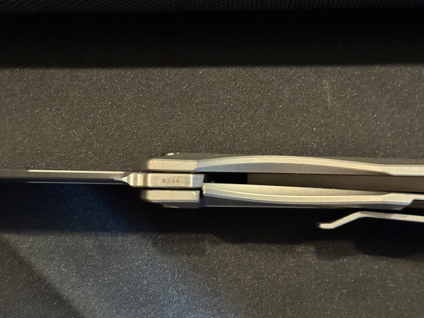 Vero Engineering-Vero Axon Mini Frame Lock - Hand Satin M390 Blade - Raw Titanium Handle - First Run #244-3-Urban Cutlery