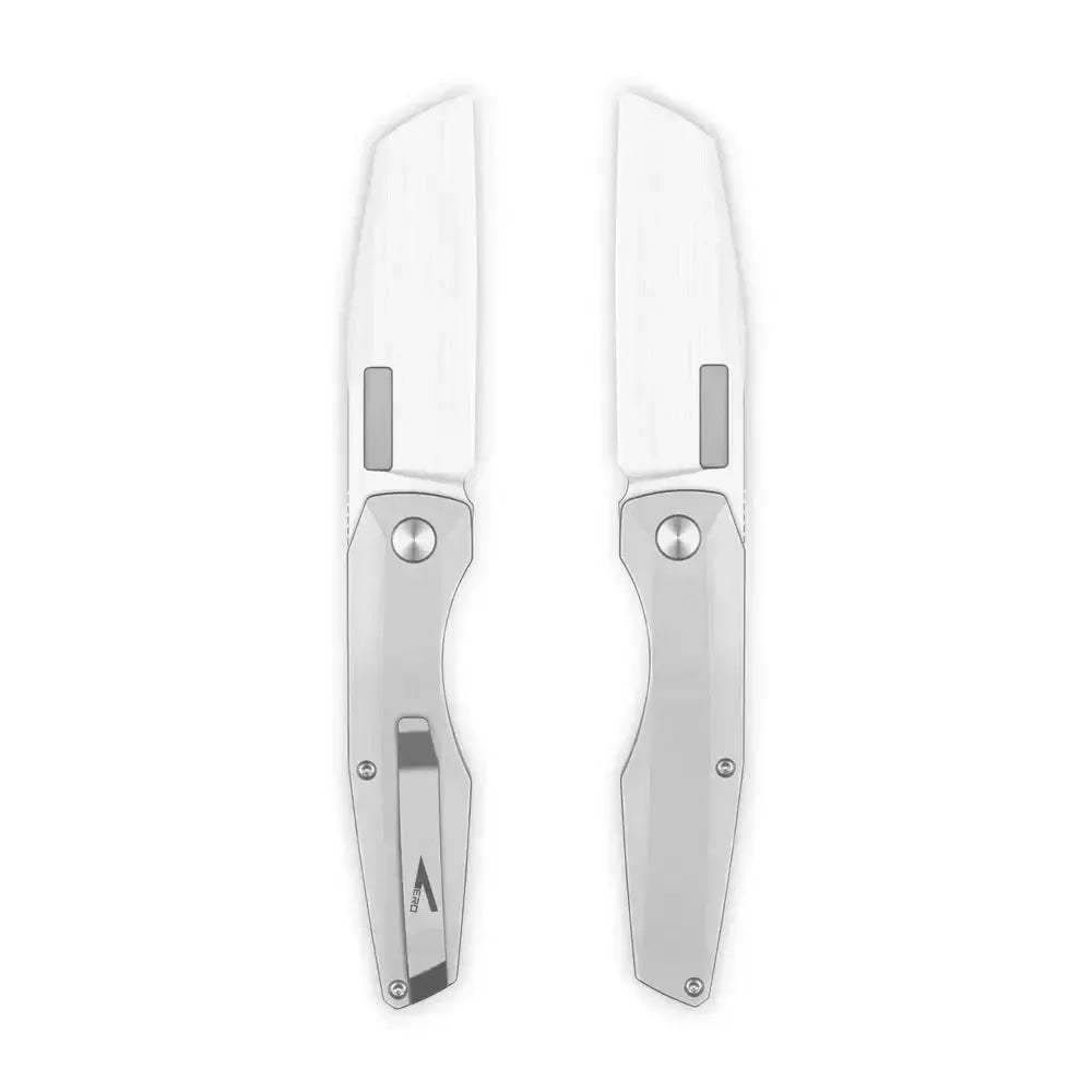 Vero Engineering-Vero Engineering Axon Liner Lock - Stonewashed Ti Handle - Hand Satin Blade-Urban Cutlery