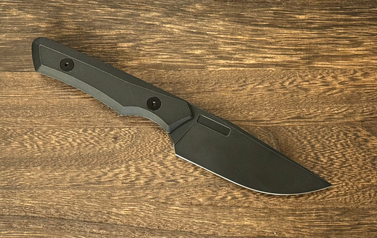 Vero Engineering-Vero Engineering Myelin Fixed Blade - Blackwash Ti Handle - Blackwash Blade-2-Urban Cutlery